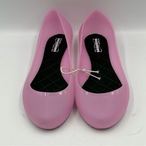 The Original Skidders Women's Jelly Ballet Flats Pink Slip On Casual Shoes Sz 10